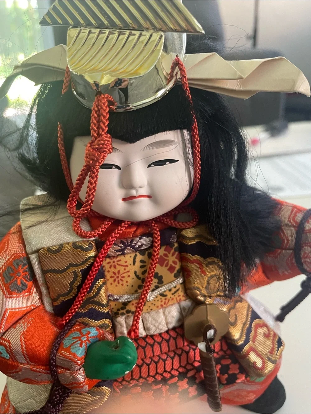Traditional Japanese Doll in Red and Gold - Kids Toys